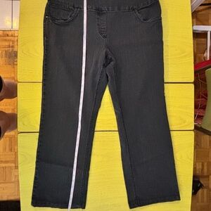 vintage black greyish jeans wide leg. might be cropped